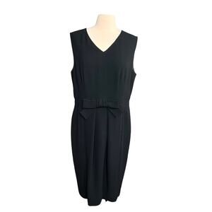 Moschino Cheap And Chic Black Sleeveless Bow Front Dress Women's Size 14